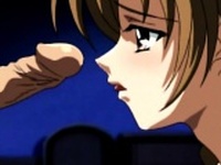 Shy hentai girl stuffing her mouth with cock